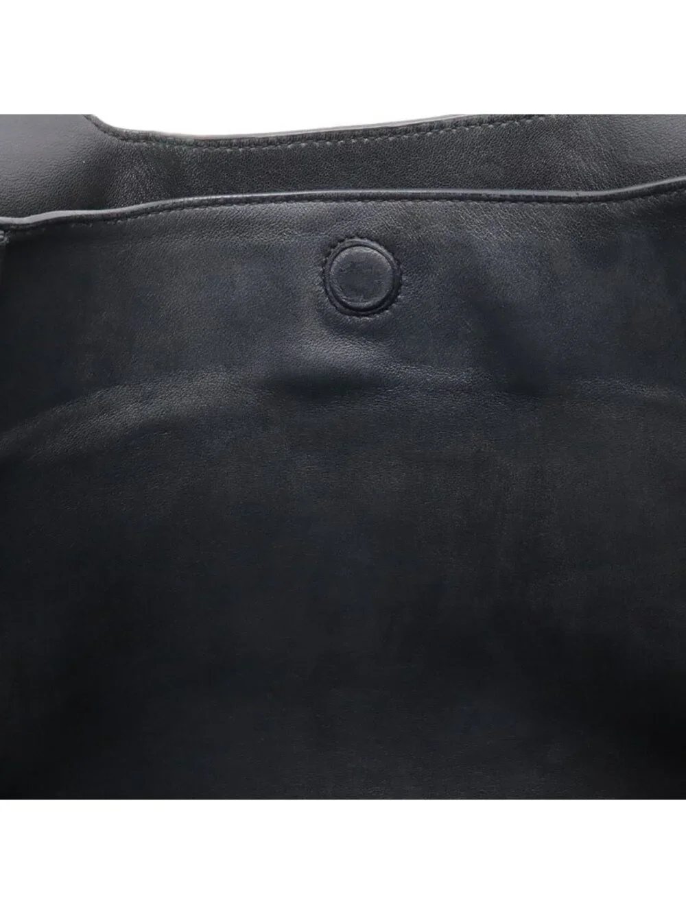 Prada Tote Shoulder Bag Vitello Daino Soft Leather Nero Black Silver Domestic